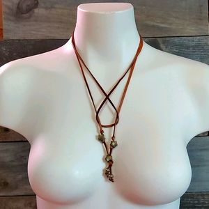 Leather necklace